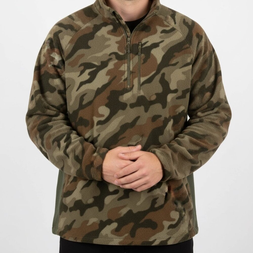 Unknown Source Men's Brown Grey Camouflage Fleecy Jacket Big & Tall Size 2X